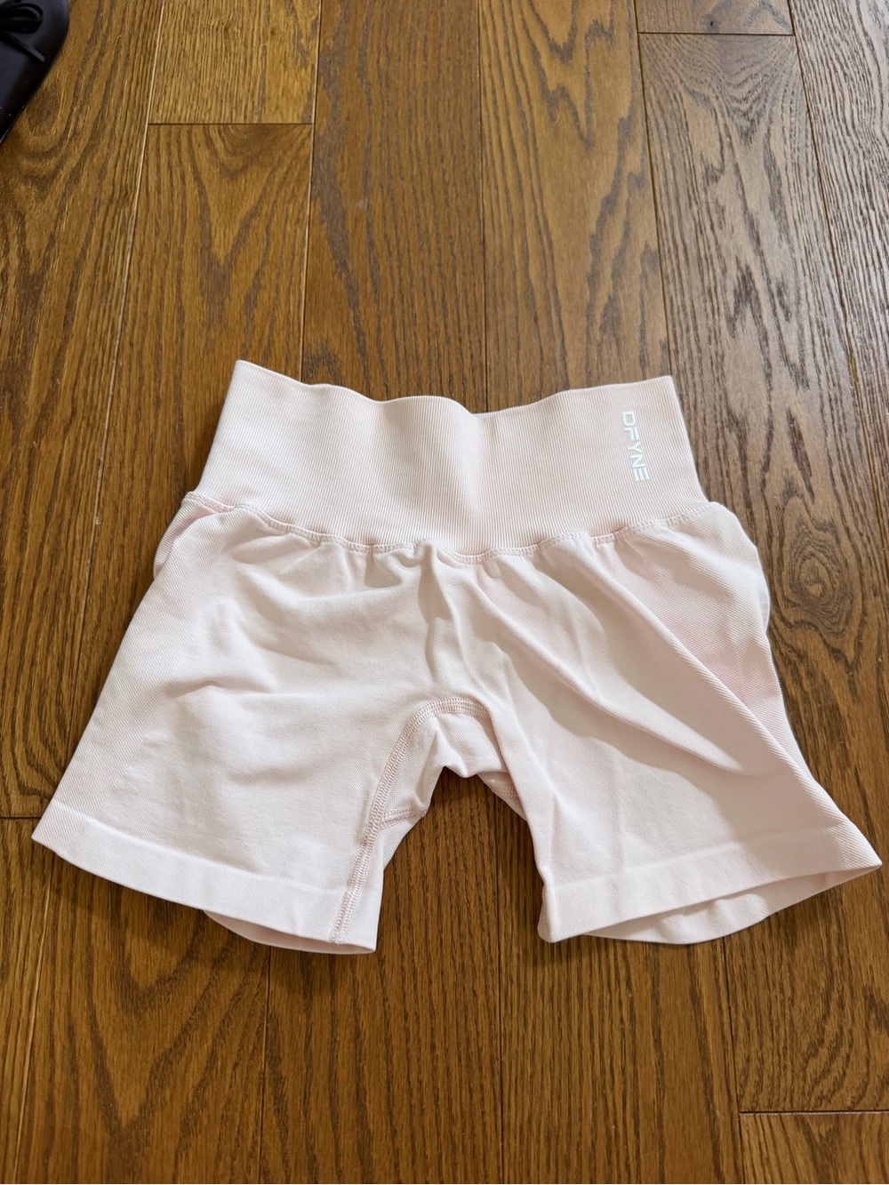 DFYNE Light Pink High-Waist Bike Shorts